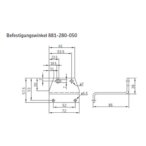 Befestigungswinkel 881-280-050