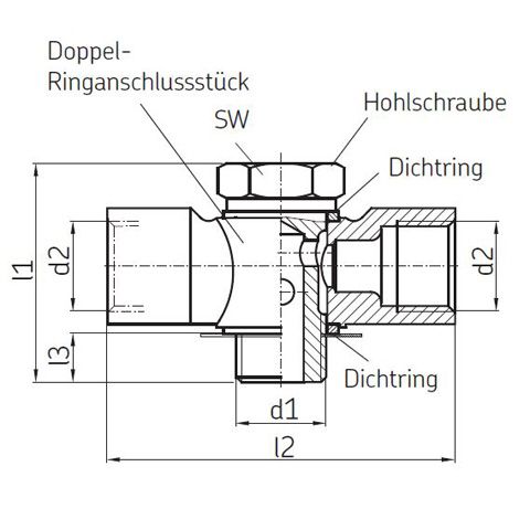 SKF T-Verschraubung schwenkbar Vogel Schwenkverschraubung