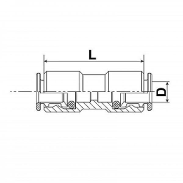 Push-in gerader Steckverbinder