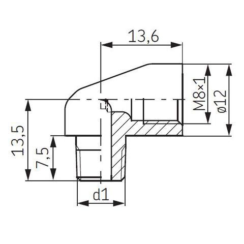 SKF Kniestück, kegelig