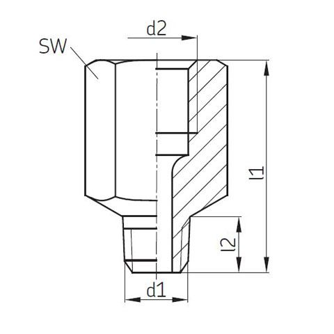 Durchgangsstück / Anschlussstück SKF / Vogel