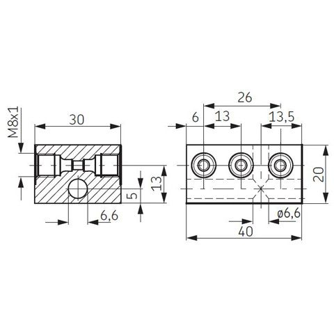 SKF-Rohrverbinder mit Befestigungsmöglichkeit