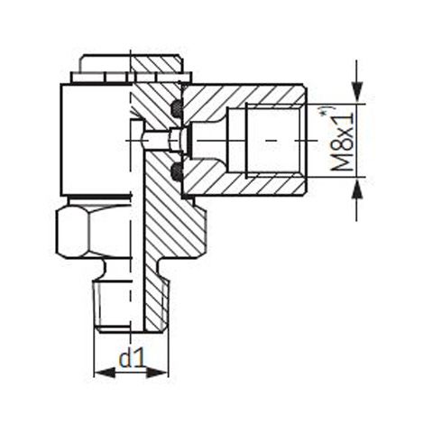 SKF-Schwenkverschraubung, drehbar