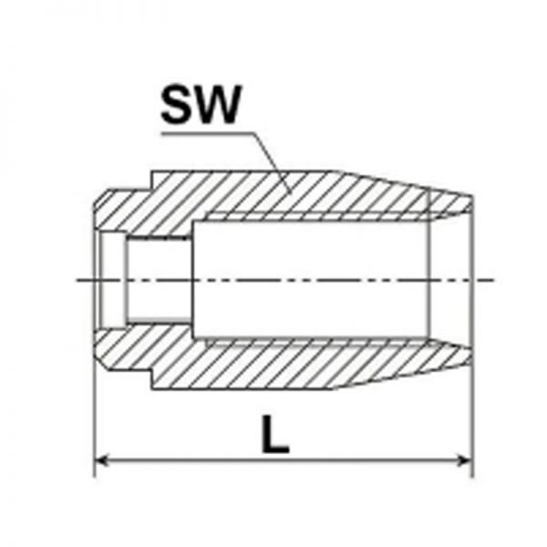 Schraubhülsen für Ø 1/8 x 5/16